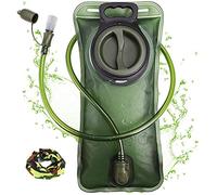 Hydration Bladder 2 Liter Leak Proof Water Reservoir, Military Water Storage Bladder Bag, BPA Free Hydration Pack Replacement, for Hiking Biking Climbing Cycling Running, Large Opening, Insulated Tube