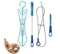 Hydration Bladder Brush Set, Water Bladder Cleaning Kit, Water Reservoir Cleaning Tools, 3 Piece Brushes, Foldable Hanger Drying Carry Pouch