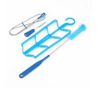 Hydration Bladder Cleaner Kit, Universal 4 in 1 Portable Hydration Water Bladder Tube Cleaning Kit Brushes + Drying Rack for Water Reservoir Storage Bag Backpack Bottles