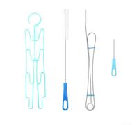 Hydration Bladder Cleaning Kit with 4 Brushes for Water Bag, Tube & Valve, Stainless Steel Spring Brush Set for Camping Hiking Running Outdoor Sports