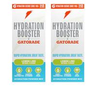 Hydration Booster by Gatorade Carbohydrate-Electrolyte Sachets - Hydration Powder Drink Mix with Carbohydrates, Electrolytes and B Vitamins 24 Servings (Pack of 2) (Lemon Lime)