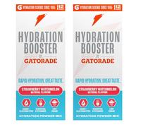 Hydration Booster by Gatorade Carbohydrate-Electrolyte Sachets - Hydration Powder Drink Mix with Carbohydrates, Electrolytes and B Vitamins 24 Servings (Pack of 2) (Strawberry Watermelon)
