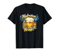 Hydration Break Pub Crawl Funny Football Match Day Beer T-Shirt
