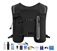 Hydration Jacket for Running, Trail Jacket, 4L - Reflective Adjustable Chest Straps with Phone Pouch for Outdoor Sports