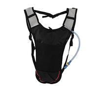 Hydration Pack Lightweight Breathable Water Backpack with 2L Water Bag Straw for Running Hiking Cycling Outdoor Sports Oxford Cloth Nylon Material Adjustable Shoulder Straps (Red water-containing
