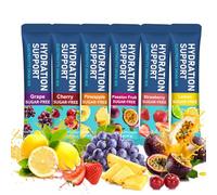 Hydration Powder 24 Sticks - 7 Key Electrolytes + 5 Vitamins | Zero Sugar, Low Calorie | 6 Mixed Fruit Flavours | for Rapid Hydration & Energy