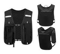 Hydration Running Vest - Sports Hydration Pack, Adjustable Chest Gear | Secure Bladder Compartment, Multi-Pocket Storage for Trail Running Hiking Cycling Camping