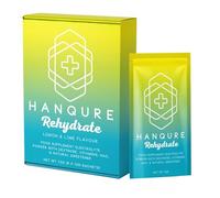 Hydration Sachets with Electrolytes for Rehydration & Fast Recovery by Hanqure, Formally Hangcure. Contains 6 Single Serving Sachets for Rapid Rehydration. (6 Servings, Lemon and Lime)