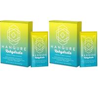 Hydration Sachets with Electrolytes for Rehydration & Fast Recovery by Hanqure, Formally Hangcure. Contains 6 Single Serving Sachets for Rapid Rehydration. (6 Servings, Lemon and Lime) (Pack of 2)