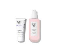 Hydration Solution Set - Yonka Hydra No. 1 Cream 50ml - Hyaluronic Acid Moisturizer, Deep Hydration + Yonka Lotion Dry Skin Toner 200ml - Refreshing, Alcohol-Free, 98% Natural Origin