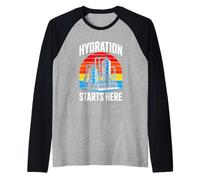 Hydration Starts Here Water Treatment Plant Operator Raglan Baseball Tee