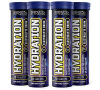 Hydration Tablets with Electrolytes by Science Fitness | 80 Rehydration Effervescent with Electrolytes & Added Vitamins| Refreshing Mint Lime Drink Full of Minerals | 20 Tablets (4 Tubes)