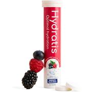 HYDRATIS Electrolyte Hydration Tablets | Low Sugar Effervescent Tabs for Daily Wellness, Sport Recovery & Fatigue | High Minerals Magnesium & Zinc | Wild Berry, 1 Tube (20 Counts)