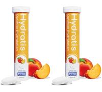 HYDRATIS - Electrolyte Hydration Tablets - Peach Flavor - Enhances Hydration & Supports Energy - Isotonic Formula - Sport. Recovery. Wellness. Healthy Skin - 1 Tube (20 Tablets) (Pack of 2)