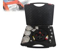 Hydraulic Accumulator Nitrogen Charging Filling, Pressure Test Kit with 10/25/40 MPa Gauge, Multiple Adapters for Accurate Pressure Testing and Maintenance