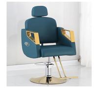 Hydraulic Adjustable Salon Chair - Dark Blue 360° Rotatable Hairstylist Stool for Barbers and Tattoo Artists - Professional Barber Chair Salon Furniture