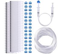 Hydraulic and Pneumatic Bulk Kit: 60 Plastic Syringes, 540 inches of Vinyl Tubing, and 30 Syringe Adapters for Science and Engineering Projects for Kids and Classrooms