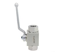 Hydraulic Ball Valve, 2-Way Shut-Off Valve for High-Pressure Systems - Carbon Steel, Chrome-Plated, for NPT Thread (/4", 3/8", /2", 3/4") - 500 bar /(NPT1/2)