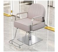 Hydraulic Barber Chair 360° Rotating Salon Stool Adjustable with Footrest Max Load 150kg Light Gray Perfect for Hair Salon Spa Tattoo Shop