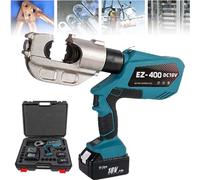 Hydraulic Battery Crimper Kit 360°, Electrical Terminal Cable Tool with Pressure Sensor, 12 Die Pairs 16-400mm² for Wire Connections