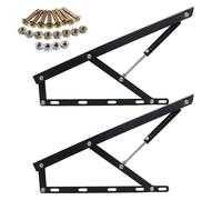 Hydraulic Bed Lift Mechanism - Gas Spring Storage Lift Kit for Bed Box or Sofa Bed with Folding Support Hinges