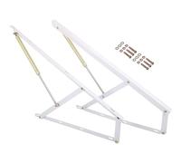 Hydraulic Bed Lift Mechanism - Gas Spring Storage Lift Kit for Bed Box or Sofa Bed with Folding Support Hinges