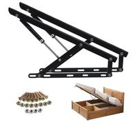 Hydraulic Bed Lift Mechanism Set 2 Gas Springs for DIY Storage Pneumatic Folding Lid Stay Durable Rod & Hinge for Optimal Space Saving Solutions