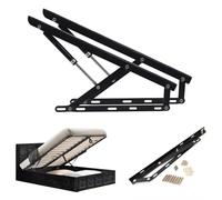 Hydraulic Bed Lift Mechanisms, Heavy Duty Hydraulic Bed Mechanism Bed Storage Lift, Lift Up Storage Bed Frame Hinge Set, for Storage Box Bed Sofa Storage, Large Lift and Up Hinges(1.1m)