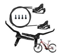 Hydraulic Bicycle Brakes, Hydraulic Brakes for Bicycle, Aluminium Alloy Four Piston Disc Brake Kit, Wear Resistant Accessories for Adults, Beginners, Enthusiasts, Professionals