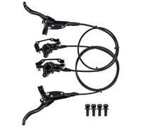 Hydraulic Bicycle, Front Brake 76 cm, Rear Brake 135 cm, Replacement Brake Set with Adapter for Bicycle, Mountain Bike Hydraulic Discs, This Set is Suitable for City Traffic, Commuting, Cycling