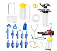 Hydraulic Brake Bleed Kit, Multi-Size Set, Leak-Proof Lightweight Aluminum Body, Precision Tool for Steering and Sports Bikes, Ideal for Mountain, Rim, and Maintenance, 19x11x6cm