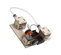Hydraulic Brake Disc Science Model Wood Teaching Set with Pump Tubing Action for Classroom Physics Experiment Hands on Assembly Hydraulic Principle Pressure Transfer Engineering Project Mechanical Lab