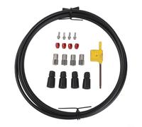Hydraulic Brake Hose, 2500mm Kit with Olive and Insert, High Pressure 3-Layer Design, CNC Machined Thread, Quick Install with Wrench for Bike Repair