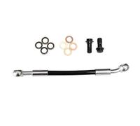 Hydraulic Brake Hose Motorcycle ATV Accessories Braided Oil Pipe Steel Brake Cable Hydraulic Clutch Banjo Line Hose AN3 0°-28°(240cm)