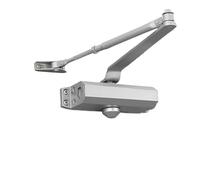 Hydraulic Buffer Automatic Door Closer 25KG to 80KG Adjustable Speed Closing Equipment Mute Soft Hardware(Positioning Silver L)
