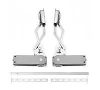 Hydraulic Buffer Cabinet Door Hinge, Vertical Lift Up Storage Cabinet Door Hinge, Soft Closing Hidden Hinges with Adjustable Damping Force for Bookshelf Furniture 19.69-31.49 Inch Interior Length