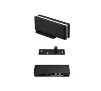 Hydraulic Buffer Pivot Hins Set - Brushed Stainless Steel s Door Clamps for 10-12mm Toughened s - Matte Black Shower Door Fittings & Bathroom Hardware