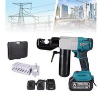 Hydraulic Cable Crimping Tool, Rechargeable with Standard Dies for Efficient Crimping of Electrical Connections