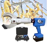 Hydraulic Cable Cutter, Wire Cutter, 60-250kN Electric Ratchet Cable Cutter with LED Indicator,Wire Cutting Tool,2 x 4000 mAh 18 V Battery Ratchet Cable Cutter,EZ-135C