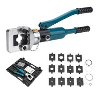 Hydraulic Cable Lug Crimper Pliers - Manual Wire Terminal Tool with 13 Dies - Cable Terminal Crimping Kit for Copper and Aluminum Lugs