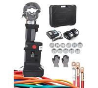 Hydraulic Cable Lug Crimper Tool Kit, Copper 240mm² Aluminum 185mm², Includes 10 Die Sets for Wire Swaging, Stainless Steel Wire Rope Railing Fittings