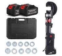 Hydraulic Cable Lug Crimping Tool, 16mm2-400mm2, Rechargeable Crimper Kits with 12 Dies for Electrical Wire Terminal Cable Lugs
