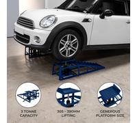Hydraulic Car Ramps 2 Heavy Duty 3 Ton 3000kg Garage Jack Lift Ramp Platform