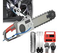 Hydraulic Concrete Cutting Chainsaw, Handheld Reinforced Concrete Cutter with Cutting Depth, Wet Cutting Wall Saw for Construction, Demolition & Concrete Work