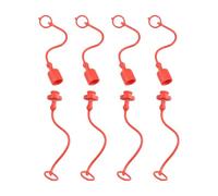 Hydraulic Coupling ISO7241-B Red Rubber Dust Covers 4 Sets | These rubber dust protect hydraulic systems by blocking dirt, moisture, and contaminants to failures.
