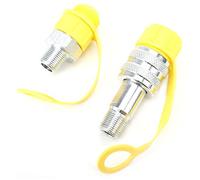 Hydraulic Coupling Set 3/8 to 1/8 NPT Quick Connect Fittings Chromed Steel Oil Line Mechanical Coupler Kit for High-Pressure Systems