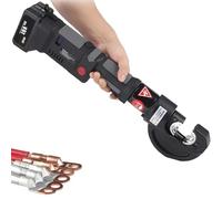 Hydraulic Crimper Pliers Battery Powered | 360° Head Rotation Pipe Press Tool | Includes 2 Batteries and Charger for Copper and Aluminum Terminal Crimping