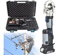 Hydraulic Crimpers Electrical Hydraulic Crimping Tool, High Performance Cable Terminal Crimper, Electrical Terminal Cable Tool Kit, Range 16-300Mm² red,cast Steel