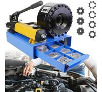 Hydraulic Crimping Machine for Excavator - Hose Crimper with 7 Bore Sets for Double Braided Hose Assemblies - Ideal for Agricultural Machinery and More