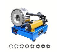 Hydraulic Crimping Machine - Hydraulic Hose Crimper with 8 Sets of Dies, Hand Operated High Pressure Hose Pipe Crimping Tool for Automotive, Excavator, and Agricultural Equipment